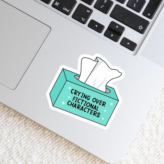Crying Over Fictional Characters Sticker