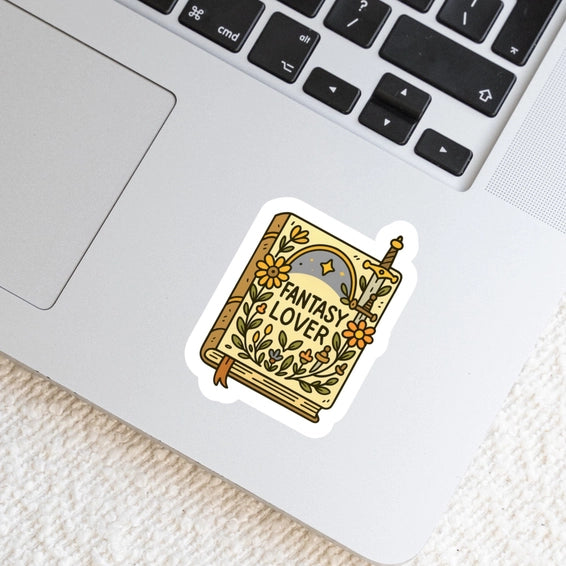 Fantasy Lover Book Reader Sticker