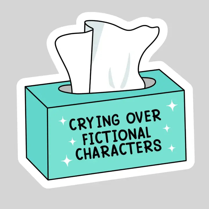 Crying Over Fictional Characters Sticker