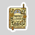 Fantasy Lover Book Reader Sticker